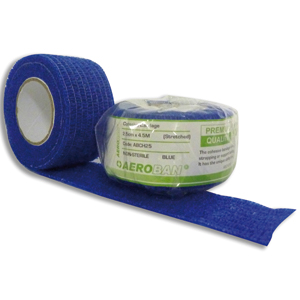 Aeroban Cohesive Blue Bandage 