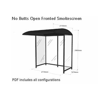 No Butts Open Fronted Smokescreen