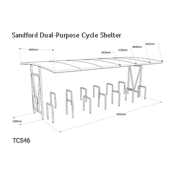 H-Frame Dual-Purpose Cycle Shelter