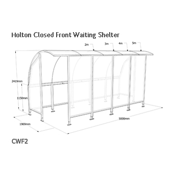 Holton Closed Front Waiting Shelter