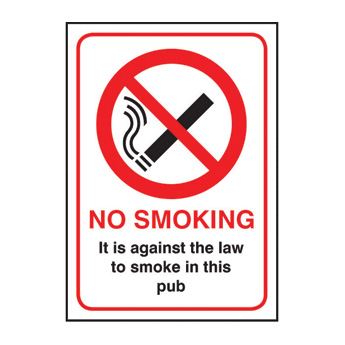 English Legislation No Smoking Signs