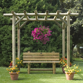 Round Timber Pergola