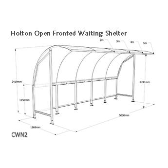 Holton Open Fronted Waiting Shelter